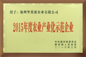 2015年度农业产业化示范成人91看片网站
